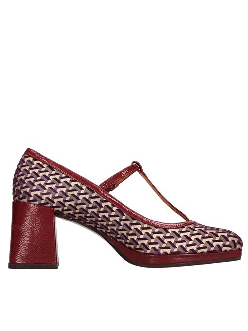 Leather and fabric pumps model Chimi CHIE MIHARA | CHIMI22425ORO-VIOLA-ROSSO